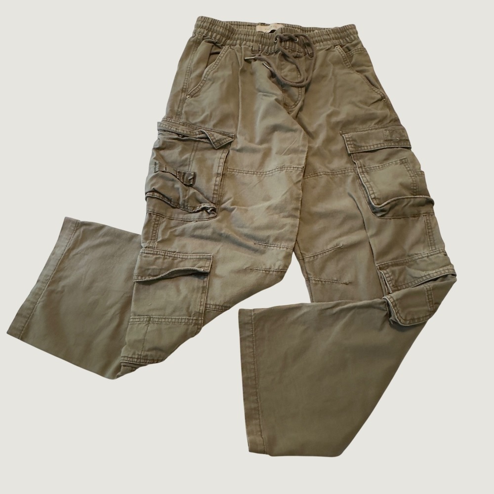 PacSun Cargo Pants Olive Green Baggy Small Y2K Utility Gorpcore Streetwear